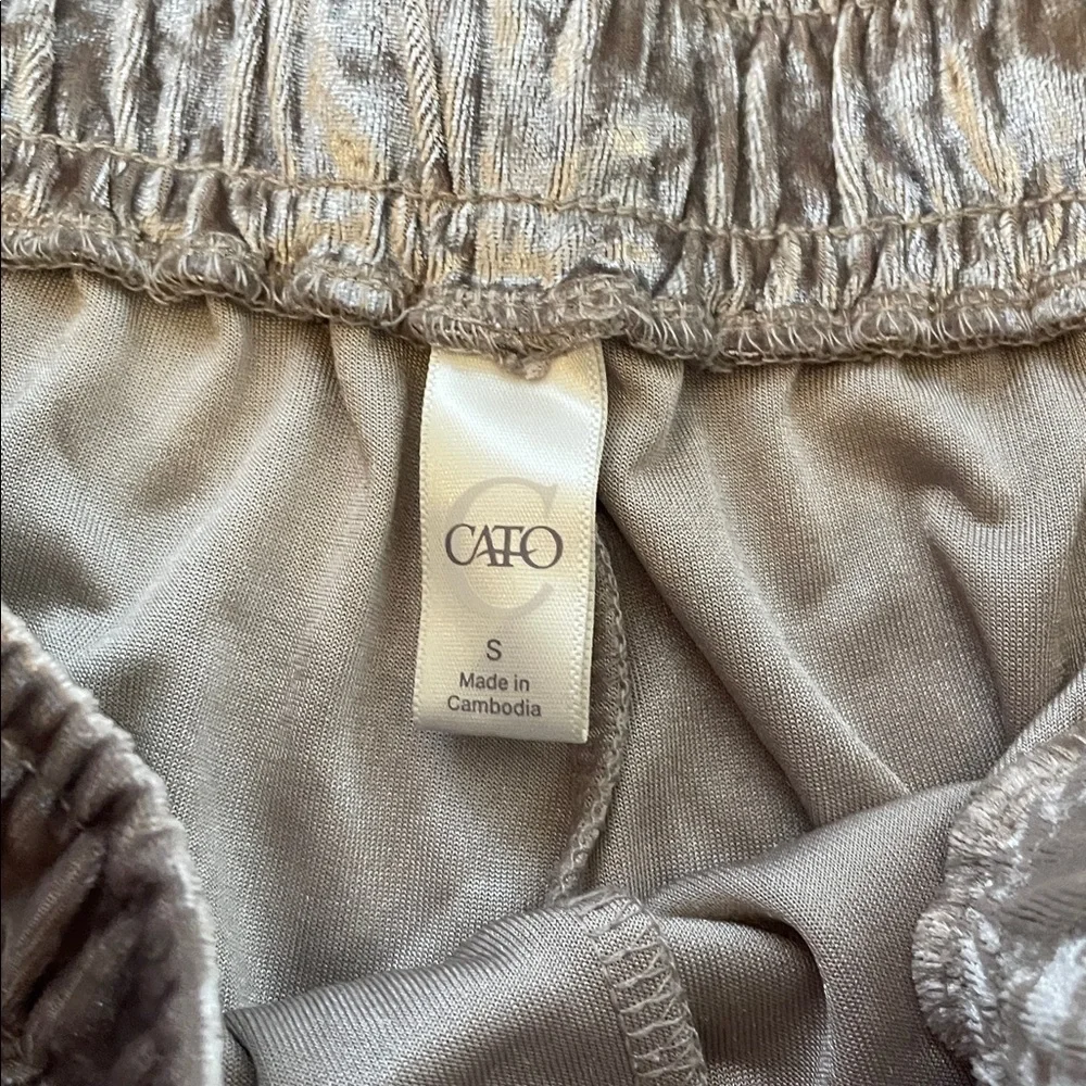 Velvet Wide-Leg Pants with Drawstring - Picture 2 of 2